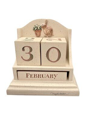Hallmark Bunny Perpetual Block Calendar Marjolein Bastin Rabbit NatureSketchbook